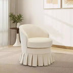 Fauteuil Acekool de style moderne du milieu du siècle avec dossier ergonomique incurvé et pieds en bois, siège d'appoint peu encombrant pour chambre et salon