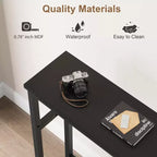 5.9 Table de canapé mince, console étroite à 2 niveaux avec étagère réglable, table peu encombrante derrière le canapé pour le salon, l'entrée, le couloir