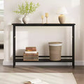 5.9 Slim Sofa Table, 2 Tier Narrow Console Table with Adjustable Shelf, Space-Saving Behind Couch Table for Living Room, Entryway, Hallway