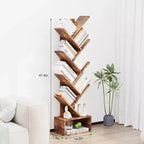 Bibliothèque Arbre à 8 Niveaux, Étagère à Livres sur Pied avec Tiroir, Étagères de Rangement pour Livres, Bibliothèque sur Pied