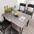 Ensemble de salle à manger 4 pièces pour petits espaces, table de cuisine avec 4 chaises rembourrées, meubles de salle à manger compacts pour appartements et maisons douillettes