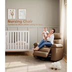 Fauteuil inclinable manuel surdimensionné Acekool, fauteuil en similicuir avec coussin épais pour salon et chambre à coucher, confort spacieux et décontracté