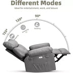 Fauteuil inclinable manuel surdimensionné Acekool, fauteuil en similicuir avec coussin épais pour salon et chambre à coucher, confort spacieux et décontracté