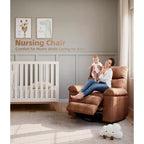 Fauteuil inclinable manuel surdimensionné Acekool, fauteuil en similicuir avec coussin épais pour salon et chambre à coucher, confort spacieux et décontracté