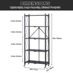 Lot de casiers de cuisine en acier au carbone - Étagère de rangement métallique, pliable, multicouche, sans installation requise, convient pour micro-ondes, four