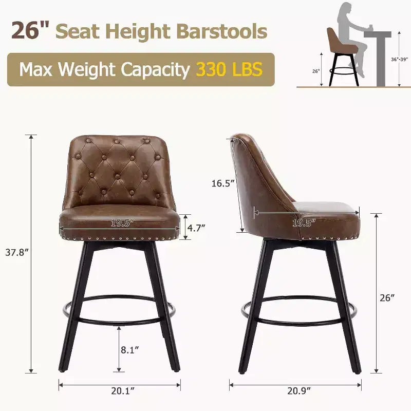 Tabourets de bar pivotants Acekool