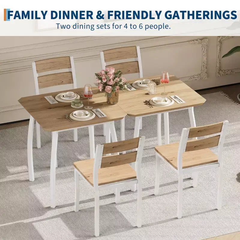 Ensemble table de salle à manger 3 pièces pour 2 personnes, table de cuisine de style campagnard et chaises rembourrées, meuble de salle à manger carré avec cadre en métal
