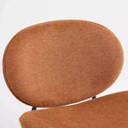 CLIHOME Chaise coquille moderne du milieu du siècle, chaise d'appoint trépied, chaise longue en cuir au fini noyer, dossier confortable