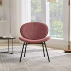 CLIHOME Chaise coquille moderne du milieu du siècle, chaise d'appoint trépied, chaise longue en cuir au fini noyer, dossier confortable