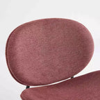 CLIHOME Chaise coquille moderne du milieu du siècle, chaise d'appoint trépied, chaise longue en cuir au fini noyer, dossier confortable