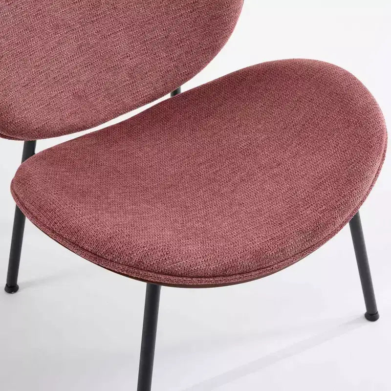 CLIHOME Chaise coquille moderne du milieu du siècle, chaise d'appoint trépied, chaise longue en cuir au fini noyer, dossier confortable