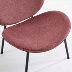 CLIHOME Chaise coquille moderne du milieu du siècle, chaise d'appoint trépied, chaise longue en cuir au fini noyer, dossier confortable