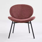CLIHOME Chaise coquille moderne du milieu du siècle, chaise d'appoint trépied, chaise longue en cuir au fini noyer, dossier confortable