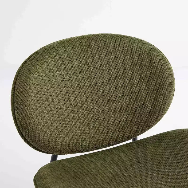 CLIHOME Chaise coquille moderne du milieu du siècle, chaise d'appoint trépied, chaise longue en cuir au fini noyer, dossier confortable