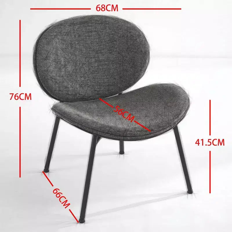 CLIHOME Chaise coquille moderne du milieu du siècle, chaise d'appoint trépied, chaise longue en cuir au fini noyer, dossier confortable