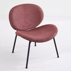 CLIHOME Chaise coquille moderne du milieu du siècle, chaise d'appoint trépied, chaise longue en cuir au fini noyer, dossier confortable