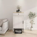 AndMakers Antique White 39.37 in. H Accent Cabinet with 1 Drawer