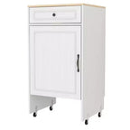 AndMakers Meuble d'appoint blanc antique de 99,9 cm de haut avec 1 tiroir