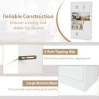 Meuble de cuisine haut Costway de 180 cm avec station de charge, support pour micro-ondes et portes Noir/Blanc