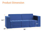 Canapé de jeu modulaire 22 pièces, ensemble de jeu en mousse d'escalade et de rampement, canapé sectionnel en velours lavable, canapé d'escalade convertible en mousse, chaise de sol en mousse
