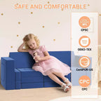 Canapé de jeu modulaire 22 pièces, ensemble de jeu en mousse d'escalade et de rampement, canapé sectionnel en velours lavable, canapé d'escalade convertible en mousse, chaise de sol en mousse