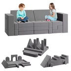Canapé de jeu modulaire 22 pièces, ensemble de jeu en mousse d'escalade et de rampement, canapé sectionnel en velours lavable, canapé d'escalade convertible en mousse, chaise de sol en mousse
