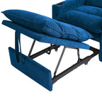 Chaise longue convertible 3-en-1, fauteuil d'appoint rembourré, canapé-lit escamotable une place avec dossier réglable et porte-gobelet - ModernLuxe