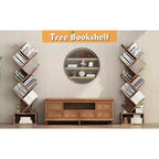 Étagère industrielle à 8 niveaux - Bibliothèque ouverte rétro pour salon, chambre et bureau
