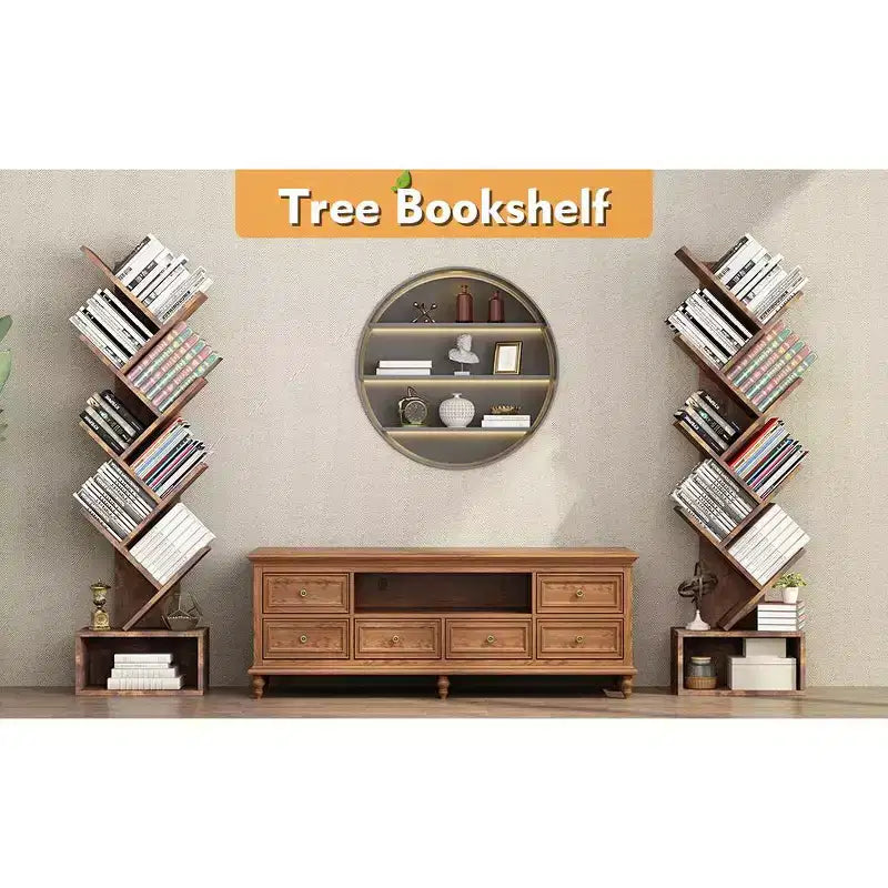 Étagère industrielle à 8 niveaux - Bibliothèque ouverte rétro pour salon, chambre et bureau