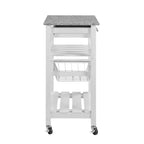 22.5Chariot de service mobile de cuisine sur roulettes avec tiroir et panier de rangement coulissant