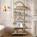 Étagère à livres pliable en métal à 5 niveaux 71, organisateur de rangement portable pour bibliothèque, présentoir autonome, étagère haute pour la maison, le bureau, le salon