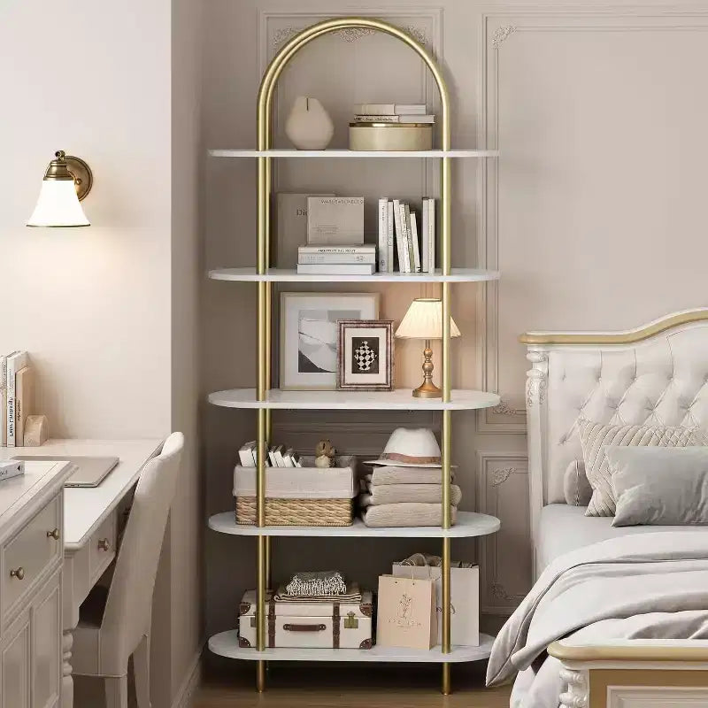 Étagère à livres pliable en métal à 5 niveaux 71, organisateur de rangement portable pour bibliothèque, présentoir autonome, étagère haute pour la maison, le bureau, le salon