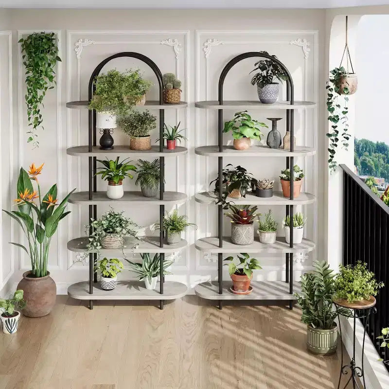 Étagère à livres pliable en métal à 5 niveaux 71, organisateur de rangement portable pour bibliothèque, présentoir autonome, étagère haute pour la maison, le bureau, le salon