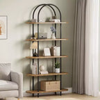 Étagère à livres pliable en métal à 5 niveaux 71, organisateur de rangement portable pour bibliothèque, présentoir autonome, étagère haute pour la maison, le bureau, le salon