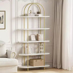 Étagère à livres pliable en métal à 5 niveaux 71, organisateur de rangement portable pour bibliothèque, présentoir autonome, étagère haute pour la maison, le bureau, le salon
