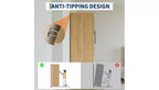 Acekool Armoire penderie en bois, armoire autonome à 2 portes avec tiroirs, étagères et tringle de suspension pour chambre à coucher