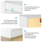 Commode à 4 tiroirs avec station de charge et lumières LED, commode moderne avec prise de courant