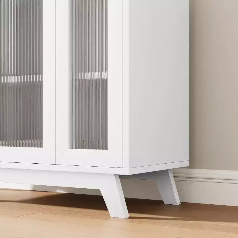 Buffet de salle à manger, buffet de rangement de 91 cm avec étagères réglables et porte en verre cannelé, bar à café moderne, table pour la cuisine, la salle à manger