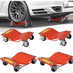 Car Dolly, Wheel Dolly Set - 4 Heavy Duty 6000 LBS Vehicle Dollies for Moving Cars, 12 Tire Width Compatibility