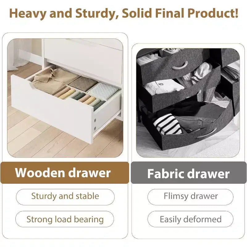 4 commodes pour chambre à coucher, commode haute de 106 cm, meuble à tiroirs vertical autoportant avec rangement, commode de rangement en bois pour salon, couloir