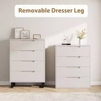 4 commodes pour chambre à coucher, commode haute de 106 cm, meuble à tiroirs vertical autoportant avec rangement, commode de rangement en bois pour salon, couloir