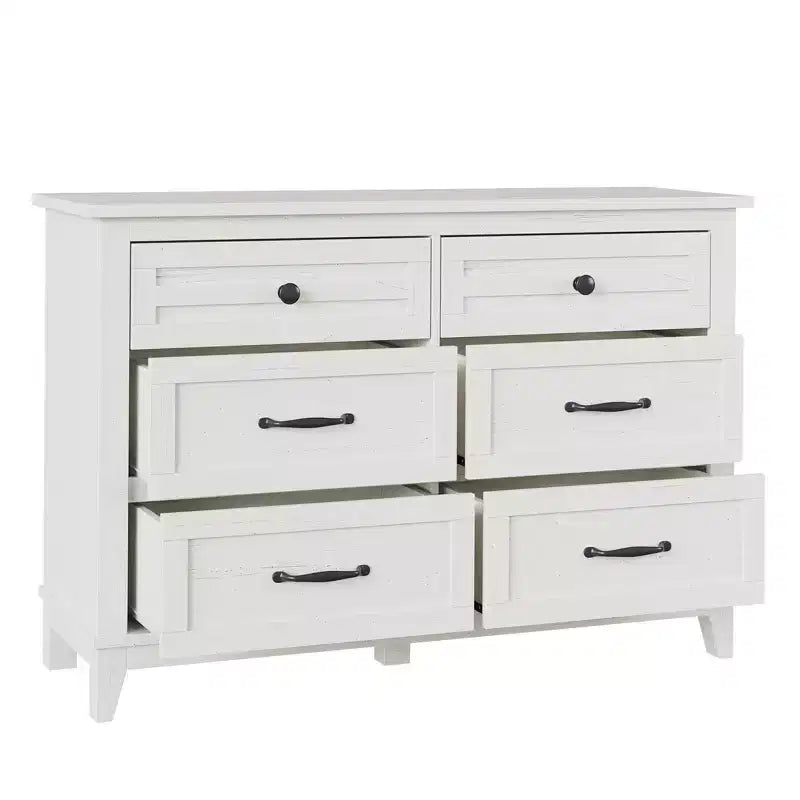6 Commodes de Chambre, 47 Pouces de Large, Commodes de Rangement sur Pieds, Commode de Rangement en Bois pour Salon, Chambre, Entrée