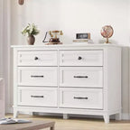 6 Commodes de Chambre, 47 Pouces de Large, Commodes de Rangement sur Pieds, Commode de Rangement en Bois pour Salon, Chambre, Entrée