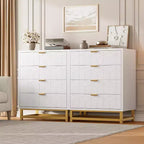 Commode 4 tiroirs pour chambre à coucher, commode moderne avec pieds et poignées en métal doré, meuble de rangement en bois pour salon, couloir