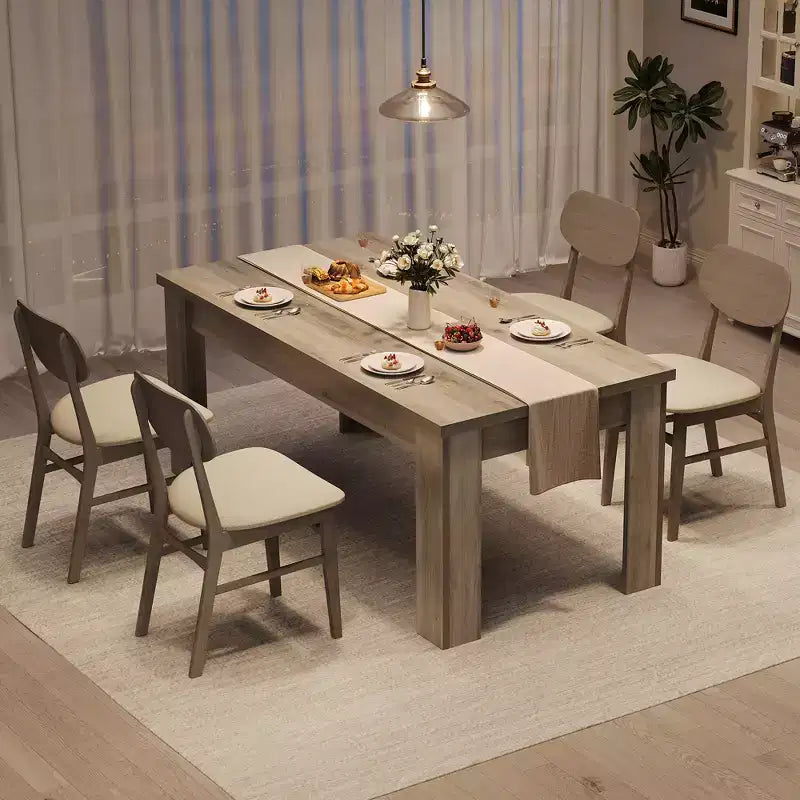 Table de salle à manger de ferme 63" - Table rustique en bois pour 4-6 personnes, parfaite pour les petits espaces et les appartements