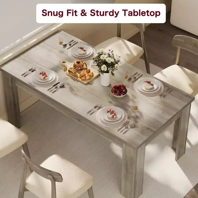 Table de salle à manger de ferme 63" - Table rustique en bois pour 4-6 personnes, parfaite pour les petits espaces et les appartements
