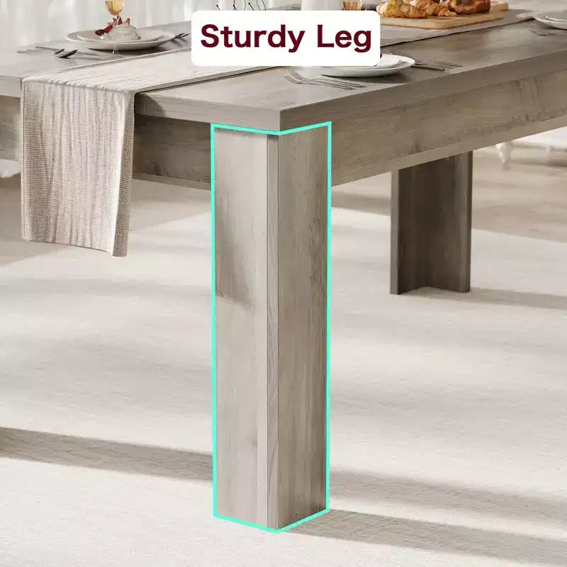Table de salle à manger de ferme 63" - Table rustique en bois pour 4-6 personnes, parfaite pour les petits espaces et les appartements