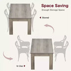 Table de salle à manger de ferme 63" - Table rustique en bois pour 4-6 personnes, parfaite pour les petits espaces et les appartements