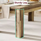 Table de salle à manger de ferme 63" - Table rustique en bois pour 4-6 personnes, parfaite pour les petits espaces et les appartements