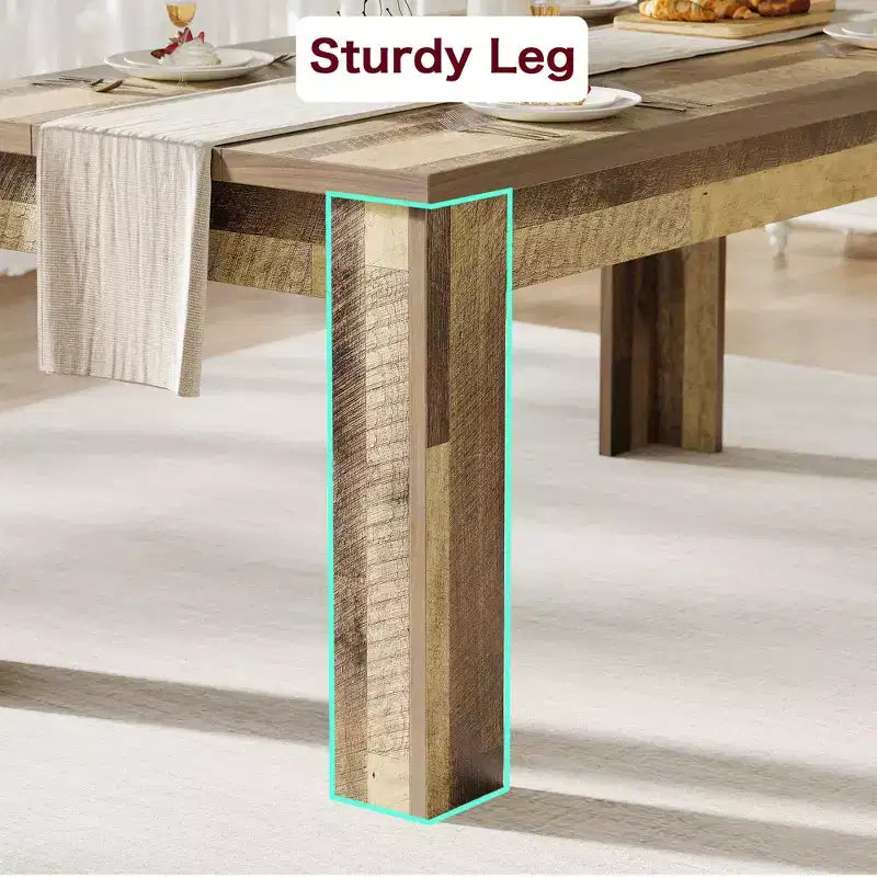 Table de salle à manger de ferme 63" - Table rustique en bois pour 4-6 personnes, parfaite pour les petits espaces et les appartements
